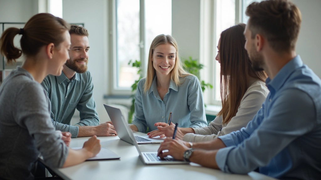 Groep gebruikers voert usability test uit in een goed georganiseerde testsessie met notitieblokken en observatieformulieren